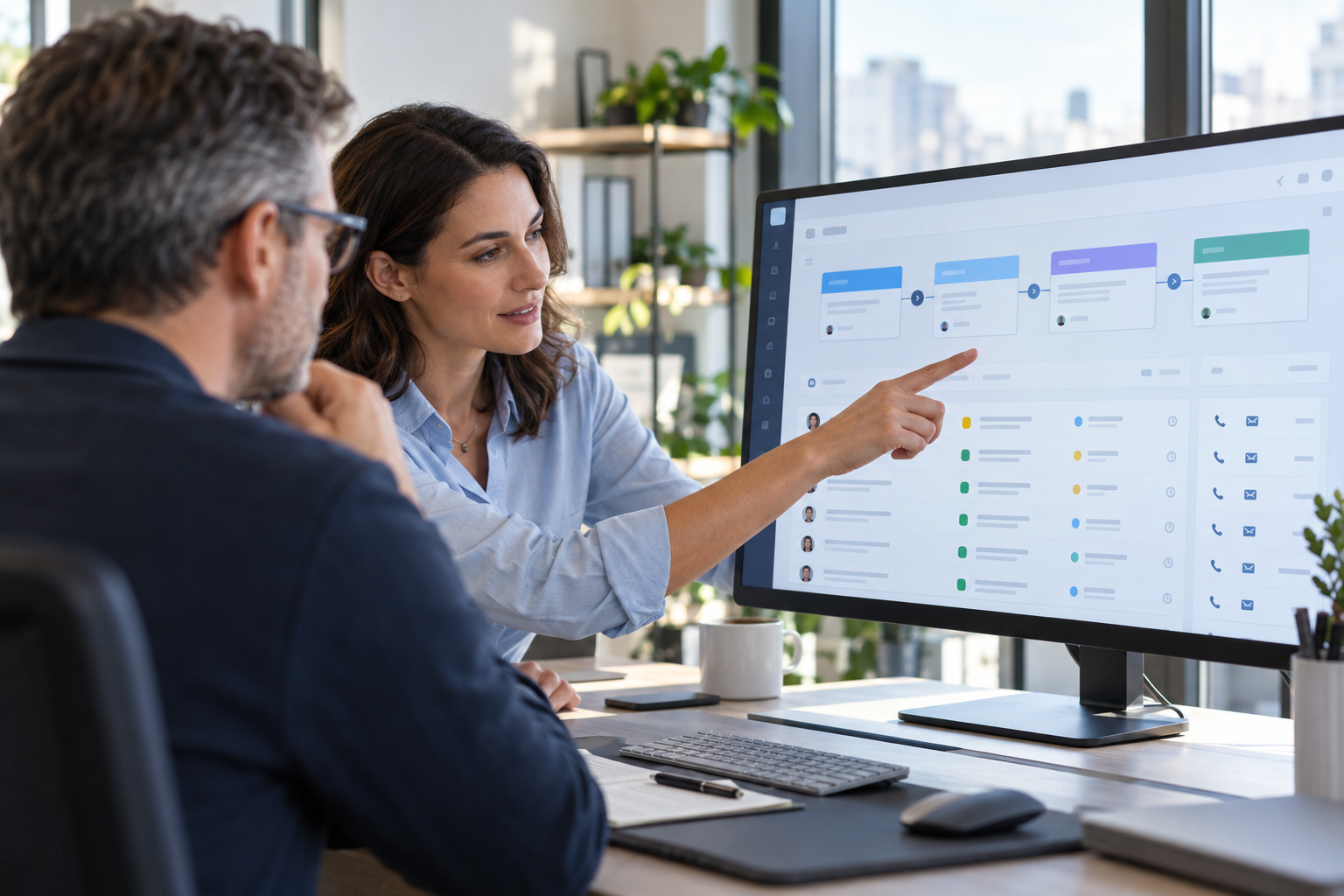 Team choosing a business workflow for AI and automation