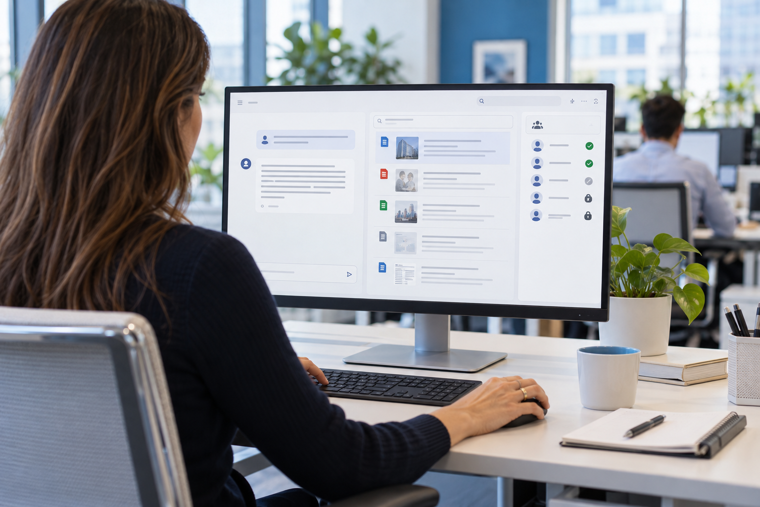 Secure AI workspace with internal knowledge and access controls