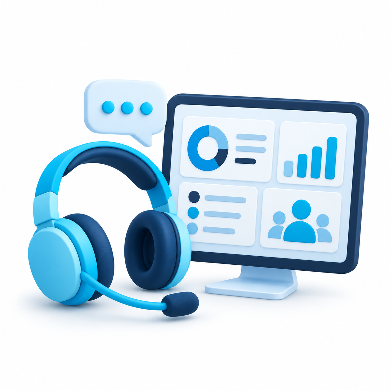 Headset and dashboard for agent and supervisor support