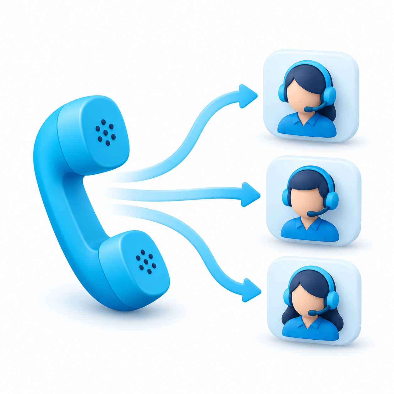 Customer calls routed to service teams